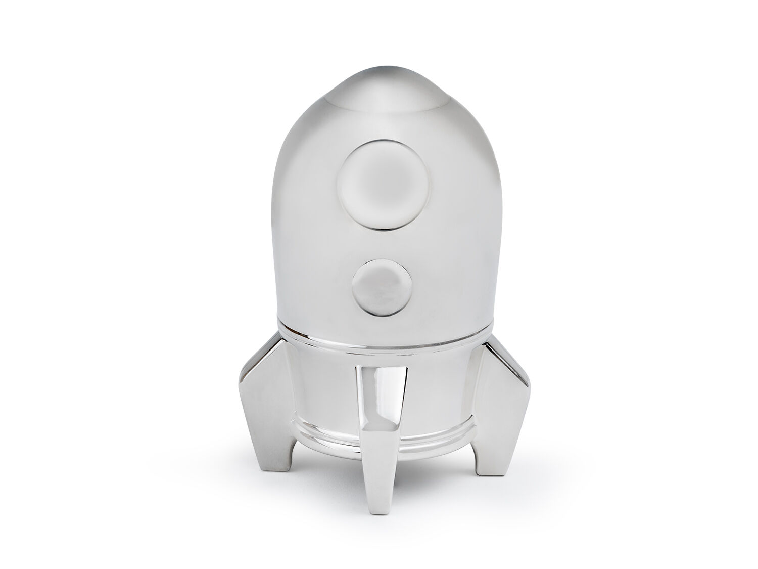 ZILVERSTAD Детска касичка “Космически кораб“ - цвят сребро