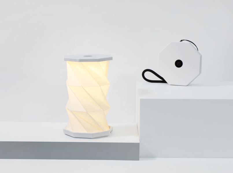 GINGKO Сгъваема смарт лампа “Mini Twist Hexagon“ - цвят бял