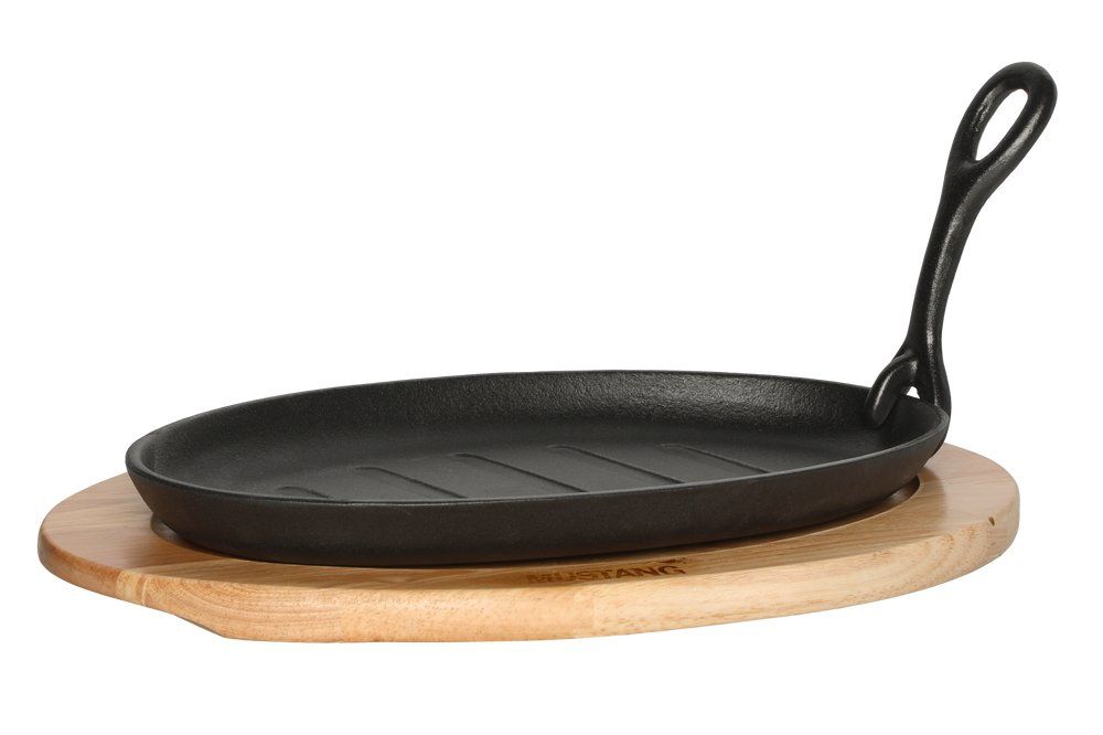 MUSTANG Чугунен грил тиган с моб. дръжка и подложка - 27,5х18см